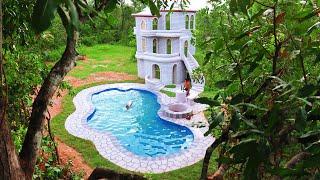 [Full Video]Build Creative Charming Swimming Pool Park & 4-Story Villa House With Water-Well