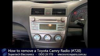 How to remove a 2010 Toyota Camry Radio (#720)
