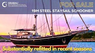 19M STEEL STAYSAIL SCHOONER  'Mustamaija' | Sailing Yacht for sale with Grabau International