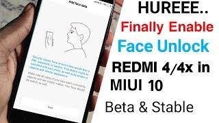 How to Enable Face Lock in Redmi 4 | MIUI 10 | Beta and Stable