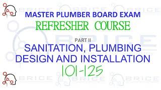 MASTER PLUMBER BOARD EXAM REFRESHER - SPDI 101-125