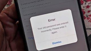 Instagram your old password was entered incorrectly | Fix instagram password change problem