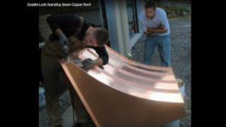 Making a Curved Double Lock Standing-Seam Copper Roof