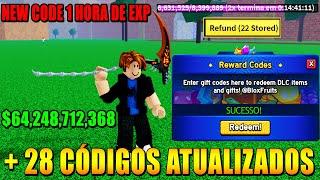 NOVOS CÓDIGOS + 28 CÓDIGOS DE 2X XP BELI E RESET NO BLOX FRUITS 2024 - blox fruit codes...