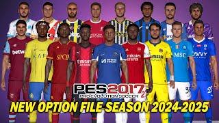 PES 2017 NEW SMOKE PATCH OPTION FILE SEASON 2024/2025 | AUGUST 31 UPDATE