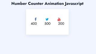 Number Counter Animation Javascript | HTML & CSS