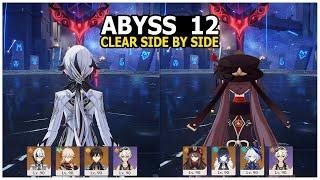 Abyss 4.6 - Arlecchino C0 and Hu Tao C1 Clearing Abyss Side by Side | Genshin Impact