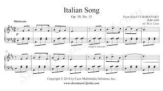 Tchaikovsky : Italian Song, Op. 39, No. 15