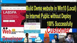 Quick Create and View a Website on Windows 10 to Internet Public Without Coding, IP Public, Domain