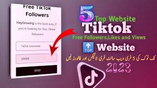 5  website  tiktok followers, likes and views  || how to get free tiktok followers website 2023