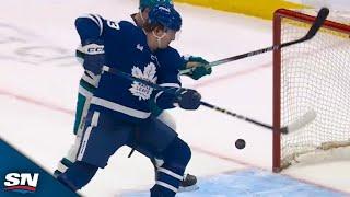 Maple Leafs' Matthew Knies Powers In Net Front Goal In Dying Seconds Of Period