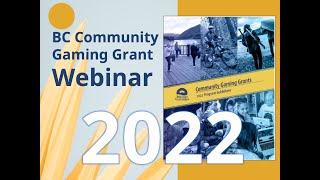 2022 BC Gaming Grant Webinar | Jan 28 2022 | BCACG