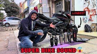 Best & Cheapest| Loudest full system exhaust for NS 200|@who_fkn_pd