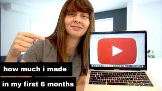 How Much I Made in My First 6 Months Monetized on Youtube