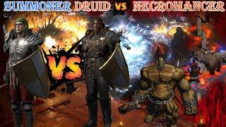 Comparison of the Uber Tristram  Diablo 2 Resurrected: Summoner Necromancer vs. Summoner Druid