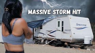 Storm Disaster My Camper Awning Flipped Onto the Roof