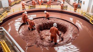 COMO se HACE el CHOCOLATE con LECHE en BARRA| ASÍ se HACEN más de 200000 BARRAS de CHOCOLATE al día