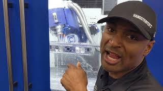 Antron Brown on the Centroid 5-Axis CNC cylinder head machine