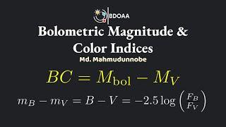 Bolometric Magnitude and Color Indices | BDOAA Camp | Photometry 05