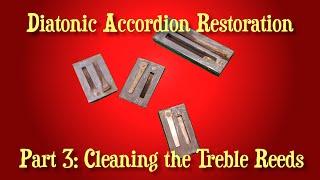 Removing and cleaning TREBLE REEDS on an old diatonic accordion