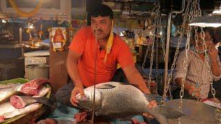 Amazing Big Fish Cutting Skills in Indian Fish Market