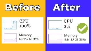 ( NEW 2023 )How To Fix High RAM/Memory/CPU/DISK Usage on Windows 11/10