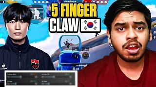 KingAnBru *REACTS* FASTEST 5 FINGER CLAW + GYRO ??  South Korea NSR XZY BEST Moments in PUBG Mobile