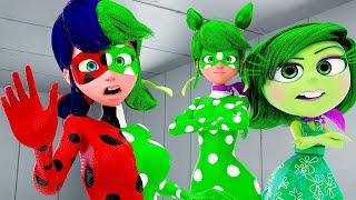 Miraculous The Ladybug - Disgust Transformation!( Inside Out 2 Animation!)