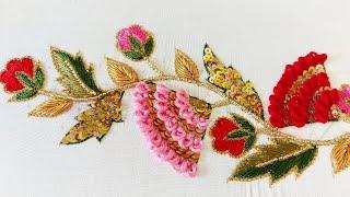 Aari work |Most Beautiful Aari work Design |Aari embroidery |stiched very easy by designer razi