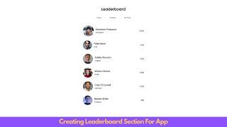 How to Make Leaderboard in React App - For Beginners