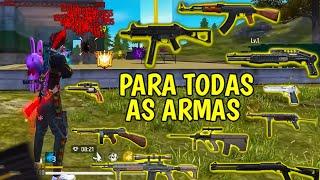 PARA TODAS AS ARMAS  QUALQUER CELULAR! a MELHOR SENSIBILIDADE para SUBIR CAPA no FREE FIRE