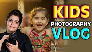 KIDS PHOTOGRAPHY VLOG| Practical Training, Camera Settings, Off Camera Flash Outdoor, Poses, Ideas!!