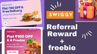 swiggy referral reward + free gift |swiggy coupon| how to apply referral code|swiggy referral code