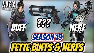 SEASON 19 - ALLE BUFFS & NERFS, CROSS PROGRESSION & MEHR! / Apex Legends News (deutsch)