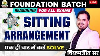 SITTING ARRANGEMENT || FOUNDATION BATCH ||REASONING By - VIKRAMJEET SIR  #rankersgurukul