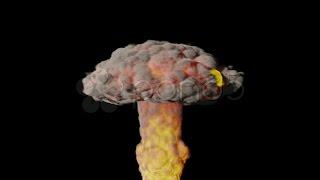 Atomic Explosion + Alpha V2. Cg. Hd.. Stock Footage