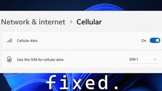 How to Fix Cellular Option is Missing on Windows 11