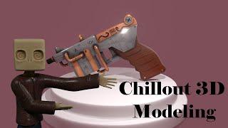 Chillout 3D modeling: Steampunk Handgun