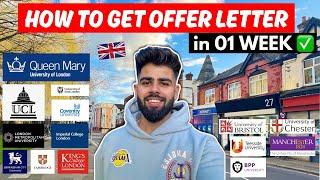 How to get Offer Letter QUICKLY from UK UNIVERSITY| TIPS to Help you get UK OFFER LETTER in a Week