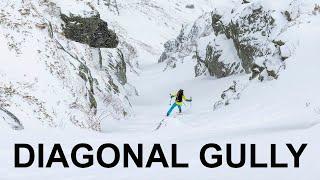 Skiing Diagonal Gully, Huntington Ravine Mount Washington