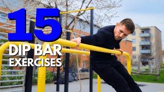 15 Parallel Bar Exercises | Dip Bar Variations