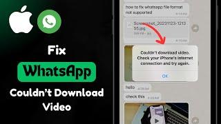 How To Fix WhatsApp Couldn't Download Video On iPhone iOS 17