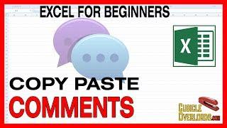 How to copy and paste cell comments in Excel - Microsoft Excel for Beginners