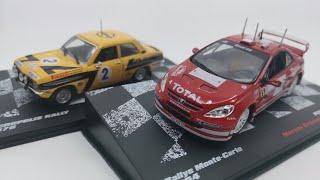 Rallye závodní automobily 59 - Peugeot 307 WRC - Rallye Mont a 60 - Opel Ascona SR - DeAgostini 1:43