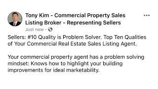 Sellers: #10 Quality is Problem Solver. Top Ten Qualities of Your Commercial Real Estate Broker