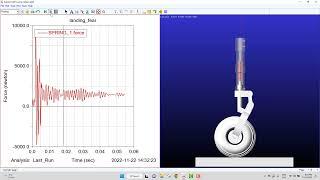 MSC Adams Aircraft Landing Gear Analysis #analysis #aircraft  #airplane #landinggear