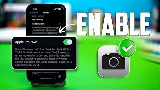 How To Enable Apple ProRAW on iPhone | Capture High-Quality Photos