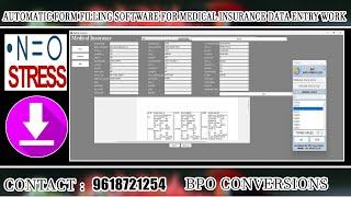 Automatic Form Filling Software for Medical Insurance Data Entry  | Form Filling Auto Typer Download