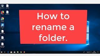 How to rename a folder.