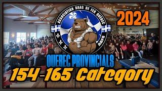 Quebec Arm Wrestling Provincial tournament 2024 / 154-165 lbs Category